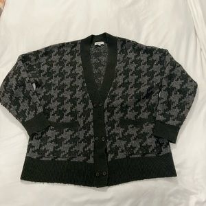 Madewell Allston Double-Button Cardigan Sweater in Houndstooth